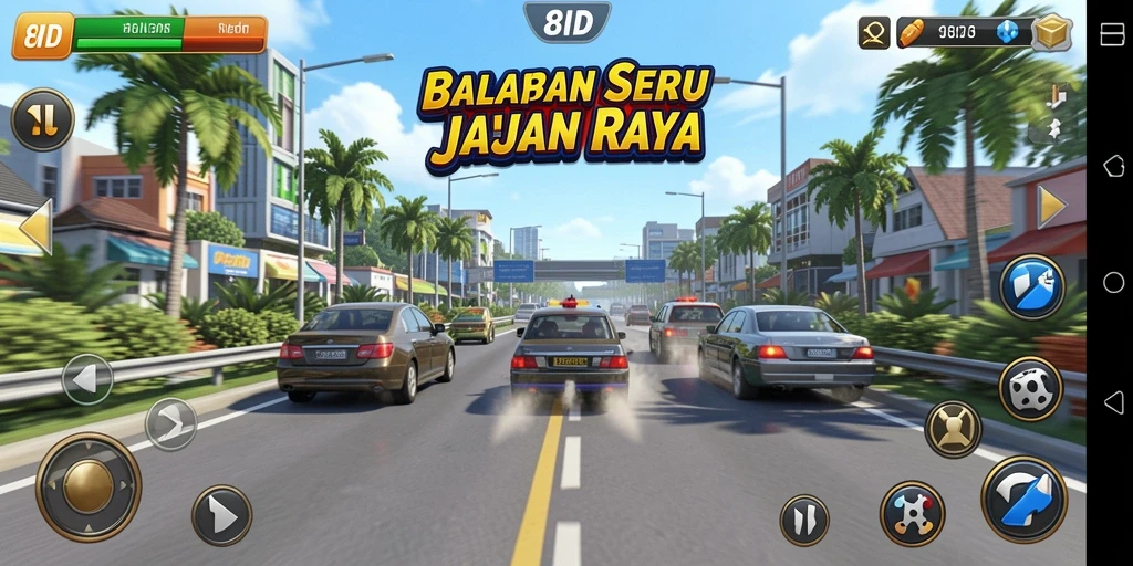 Tampilan gameplay Racing yang menegangkan dan seru di 8ID.