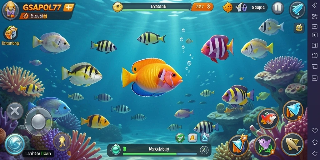Screenshot gameplay GSAPOL77 menampilkan aksi seru menangkap ikan.