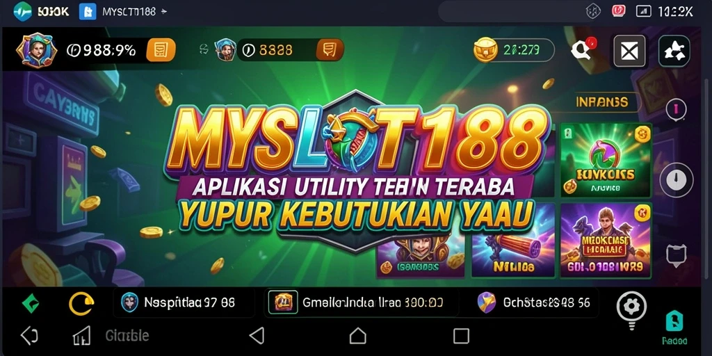 Tampilan utama aplikasi MYSLOT188 yang menarik dan fungsional.