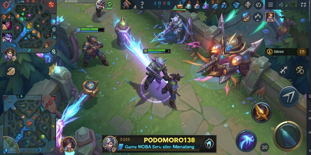 Screenshot utama menampilkan aksi gameplay seru di PODOMORO138.