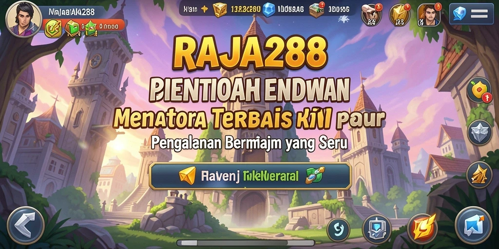 Screenshot gameplay RAJA288 yang menampilkan aksi Tower Defense yang intens.